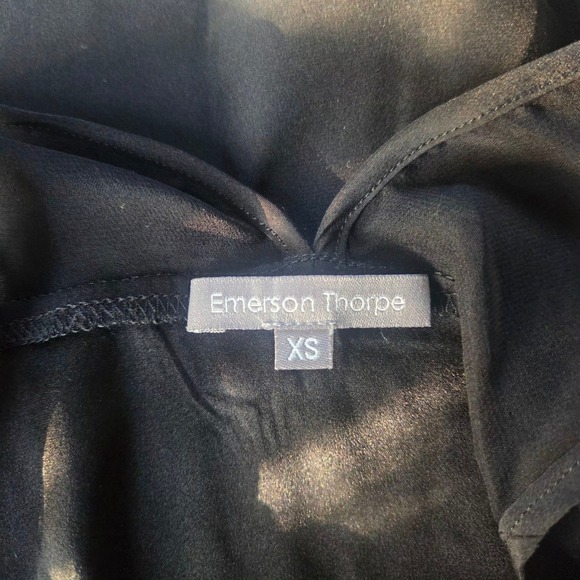 Emerson Thorpe 100% Silk Mesh Tank XS Made in USA Sheer Minimalist Noir GothCore - Picture 4 of 7